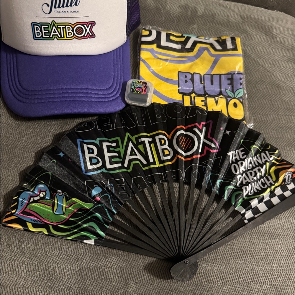 Juliet x Beatbox Hat, Fan, Earplugs & Bandana